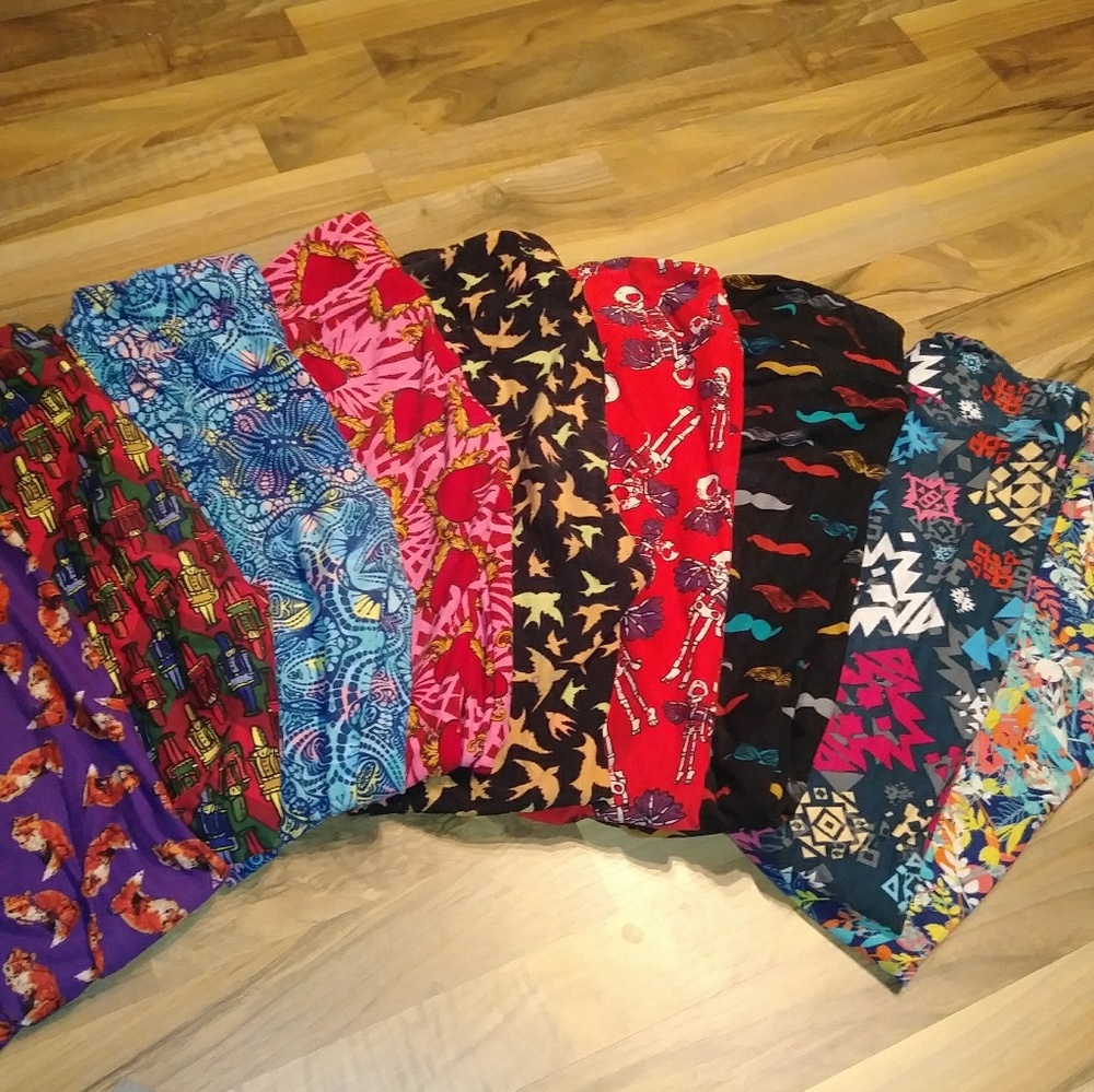 DONATING 1/5/19 Bundle of 9 Lularoe OS Leggings